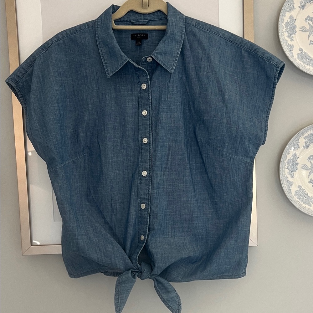 Talbots Denim Blue Button-Down Shirt